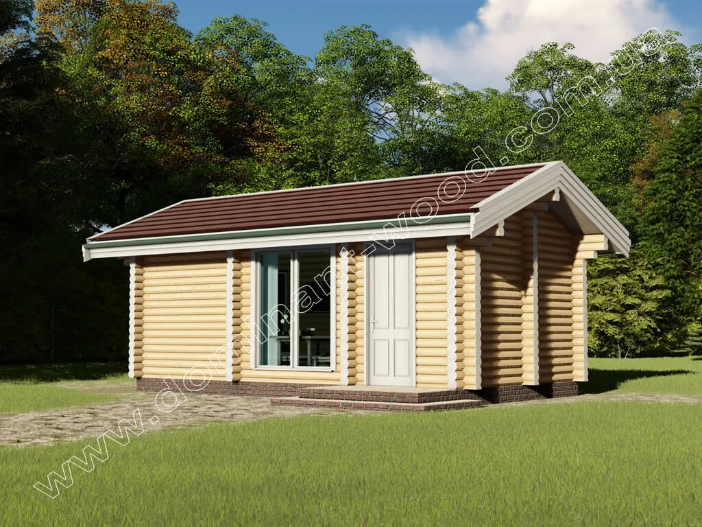 Проект будиночку-студії з соснових колод