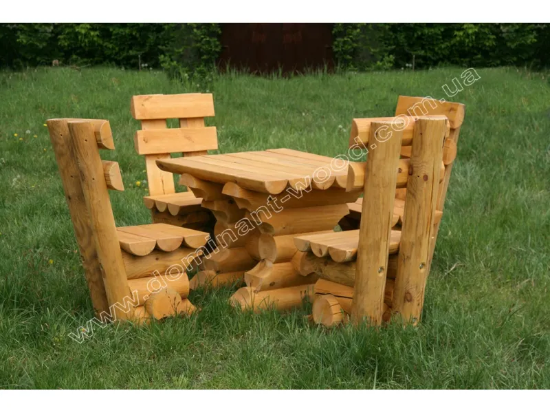 Комплект меблів «Чотири Ведмеді» (стіл + 4 стільці) №1