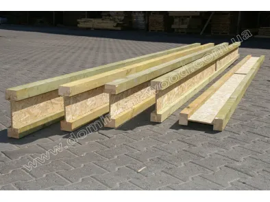 Дерев'яна двотаврова балка 75х200 мм №1