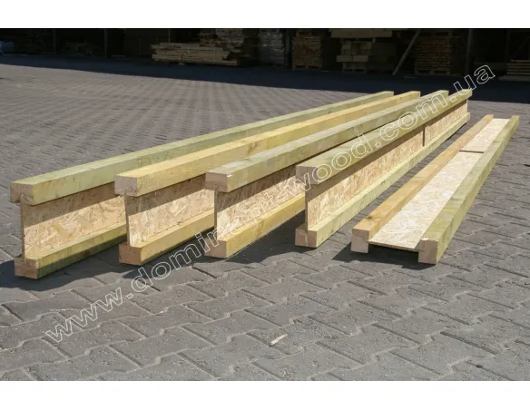 Деревянная двутавровая балка 75х200 мм №1