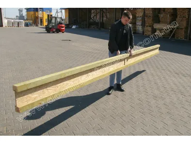 Дерев'яна двотаврова балка 75х200 мм №1 2