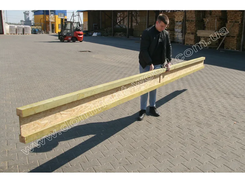 Дерев'яна двотаврова балка 75х200 мм №2