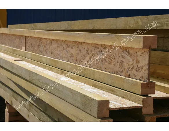 Дерев'яна двотаврова балка 75х320 мм №8