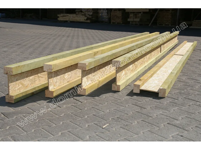 Деревянная двутавровая балка 75х240 мм №3