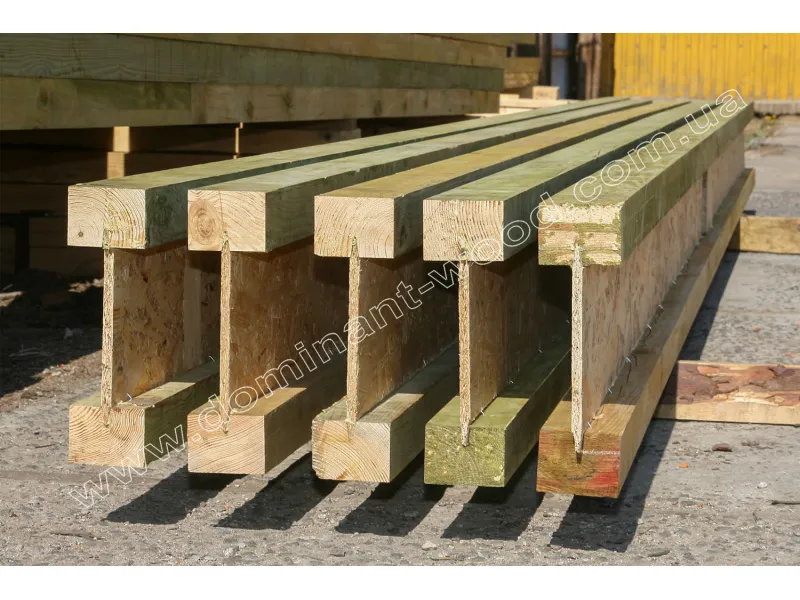 Деревянная двутавровая балка 75х240 мм №8