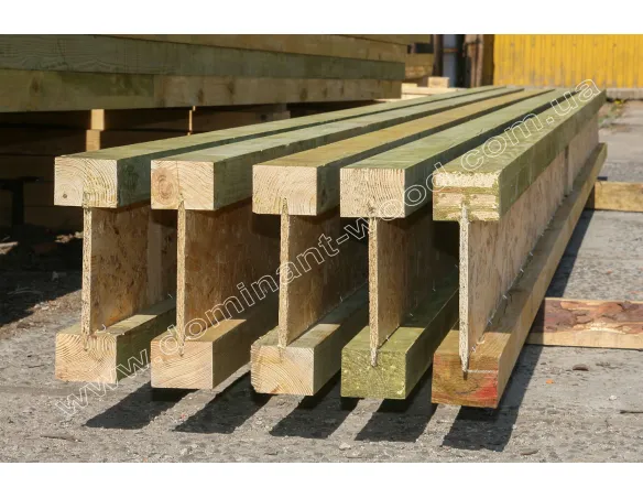 Дерев'яна двотаврова балка 75х240 мм №8