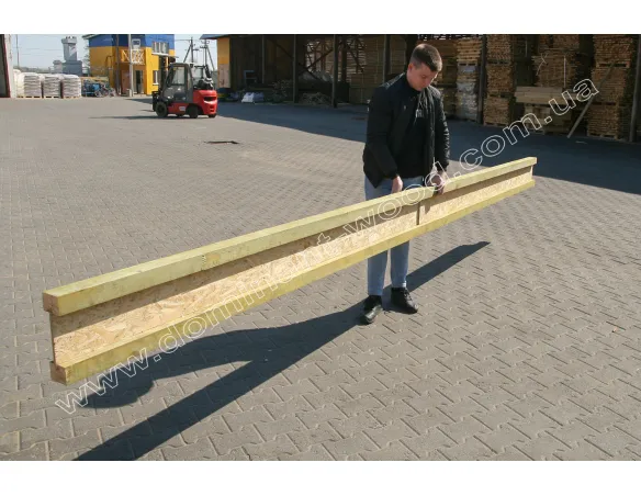 Дерев'яна двотаврова балка 75х150 мм №2