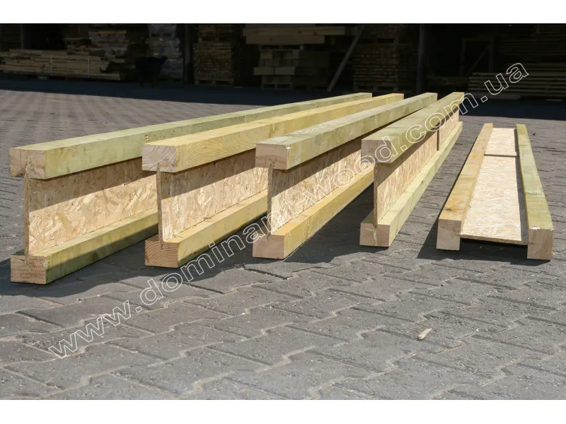 Деревянная двутавровая балка 75х150 мм №4