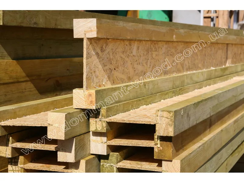 Дерев’яна двотаврова балка 75х100 мм №6