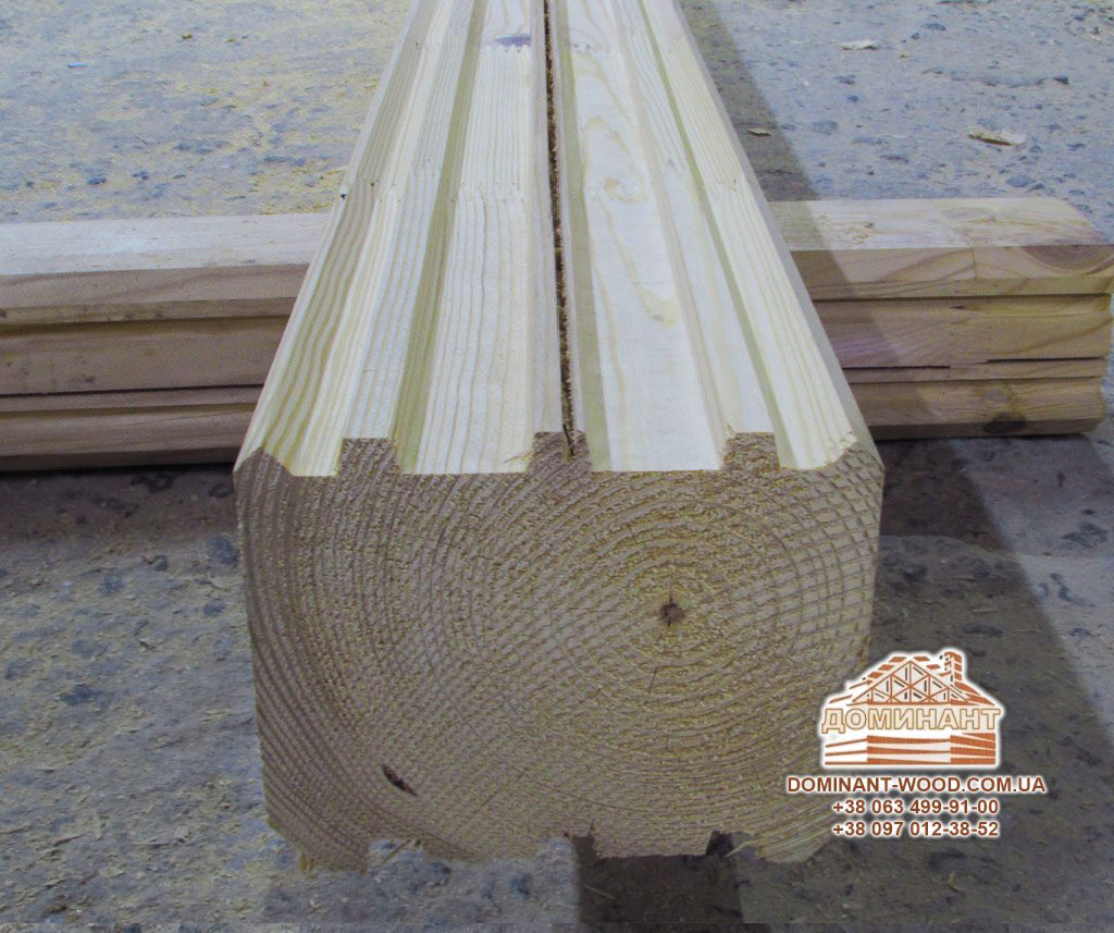 сухой профилированный брус Достоинства цельного высушенного бруса по сравнению с клееным брусом №4