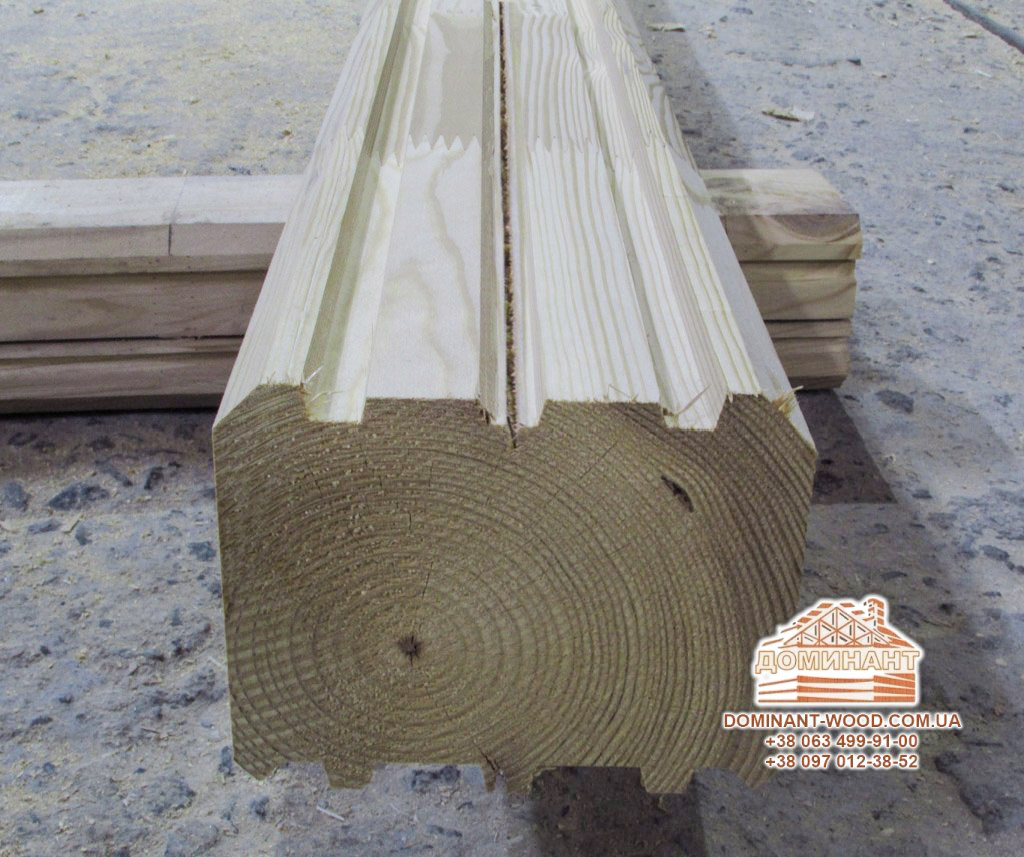 сухой профилированный брус Достоинства цельного высушенного бруса по сравнению с клееным брусом №5
