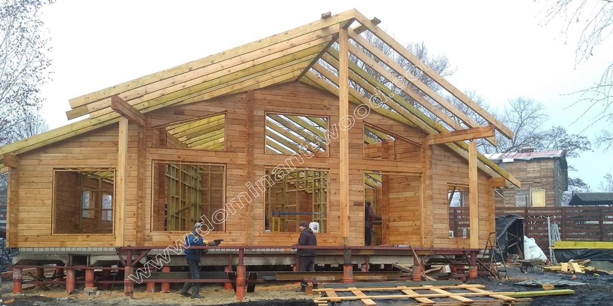 Кремина Строительство проекта «Кремина» из сухого профилированного бруса №14