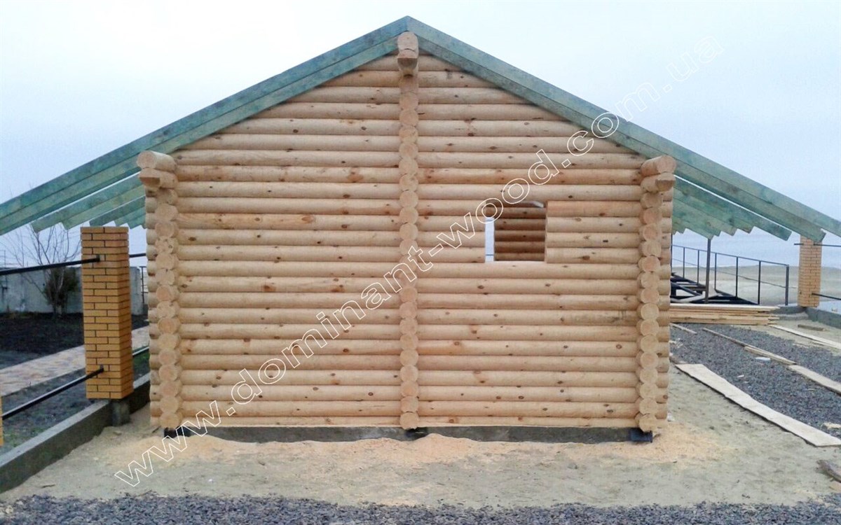 Деревянная баня «Дороза» Деревянный дом и баня: постройки из оцилиндрованного бревна №12