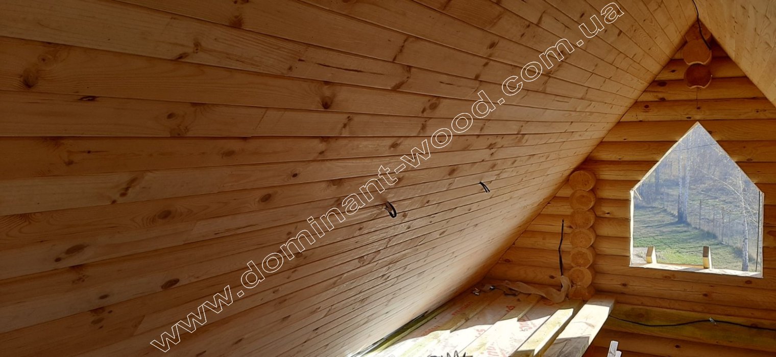 Домик-шалаш с мансардой «Лекид5» Домик-шалаш с мансардой «Лекид5»: проект и установка сруба №14