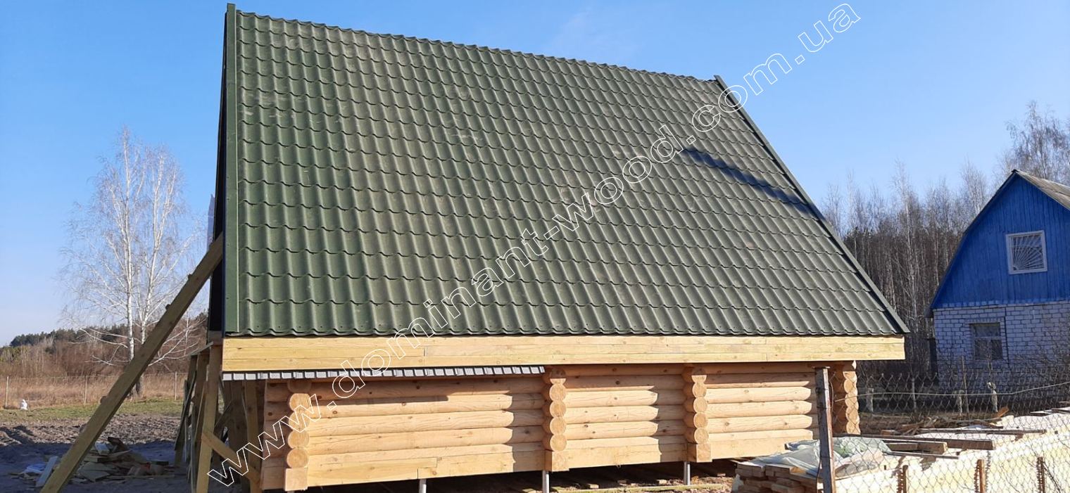 Домик-шалаш с мансардой «Лекид5» Домик-шалаш с мансардой «Лекид5»: проект и установка сруба №15