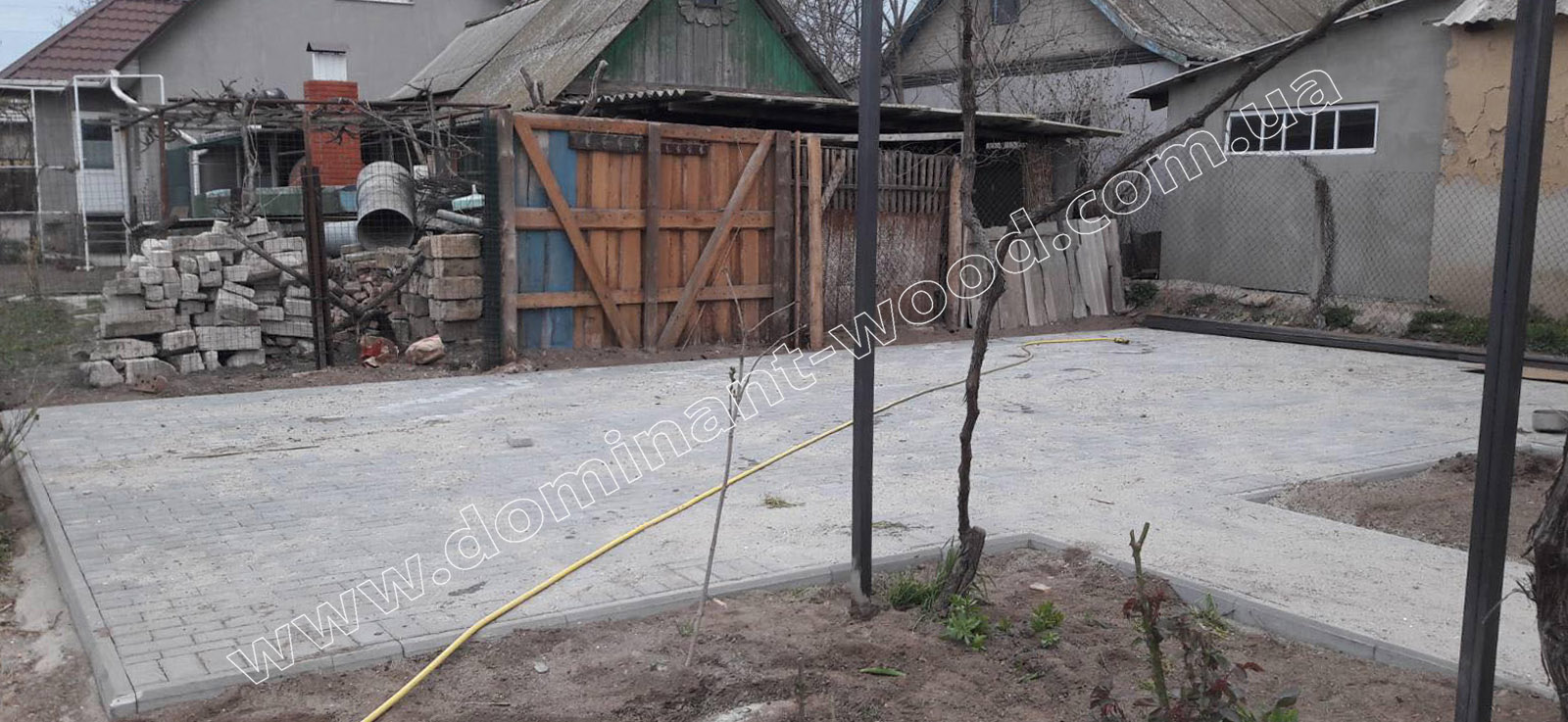 Проект «Хидда» Летний домик с беседкой из сухого бруса по проекту «Хидда» №3