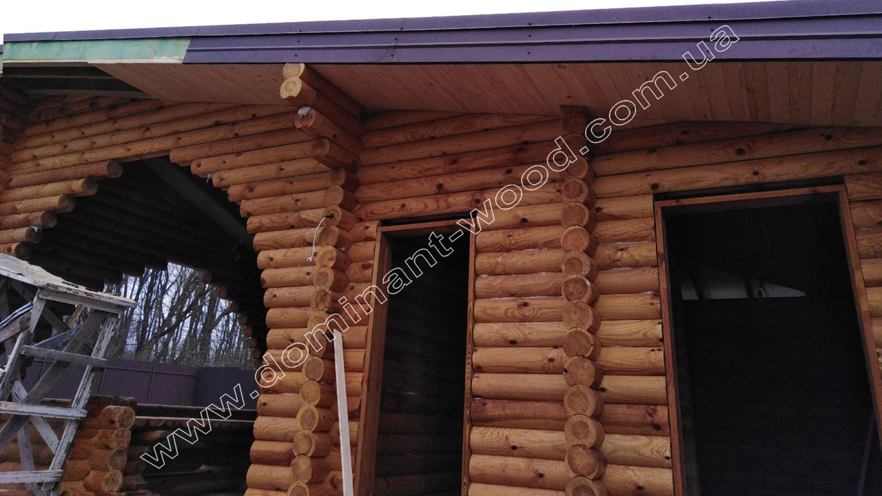 беседка «Вилкс» Бревенчатая беседка с комнатой: оригинально и функционально! №6