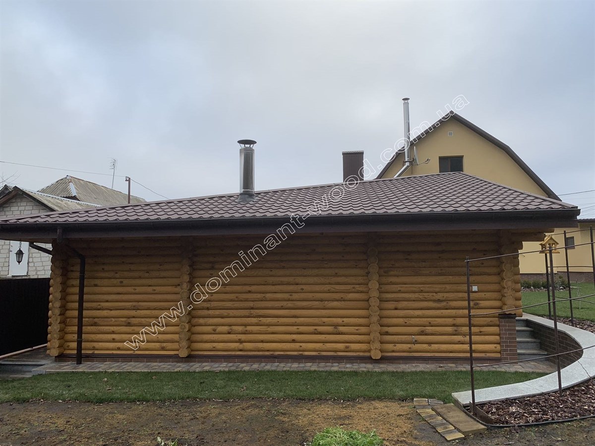 беседка «Вилкс» Бревенчатая беседка с комнатой: оригинально и функционально! №13