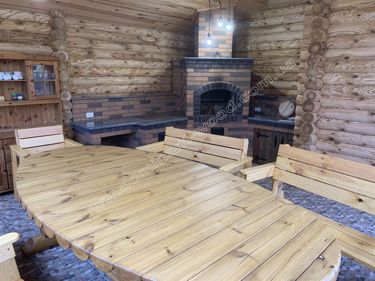 беседка «Вилкс» Бревенчатая беседка с комнатой: оригинально и функционально! №14