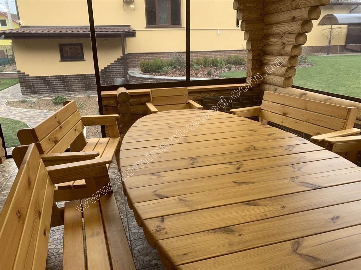 беседка «Вилкс» Бревенчатая беседка с комнатой: оригинально и функционально! №15