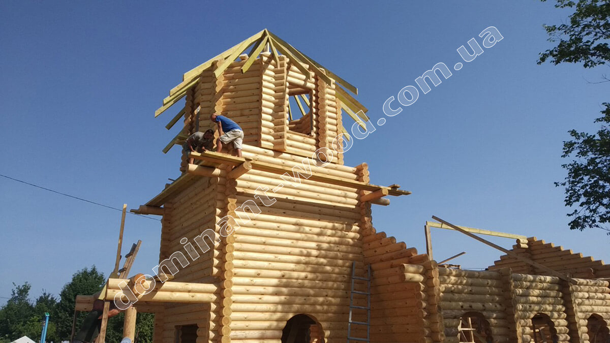 церковь из бруса Индивидуальный заказ: церковь для монастырского комплекса №4