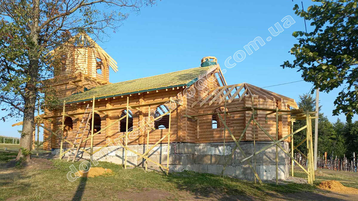 церковь из бруса Индивидуальный заказ: церковь для монастырского комплекса №5