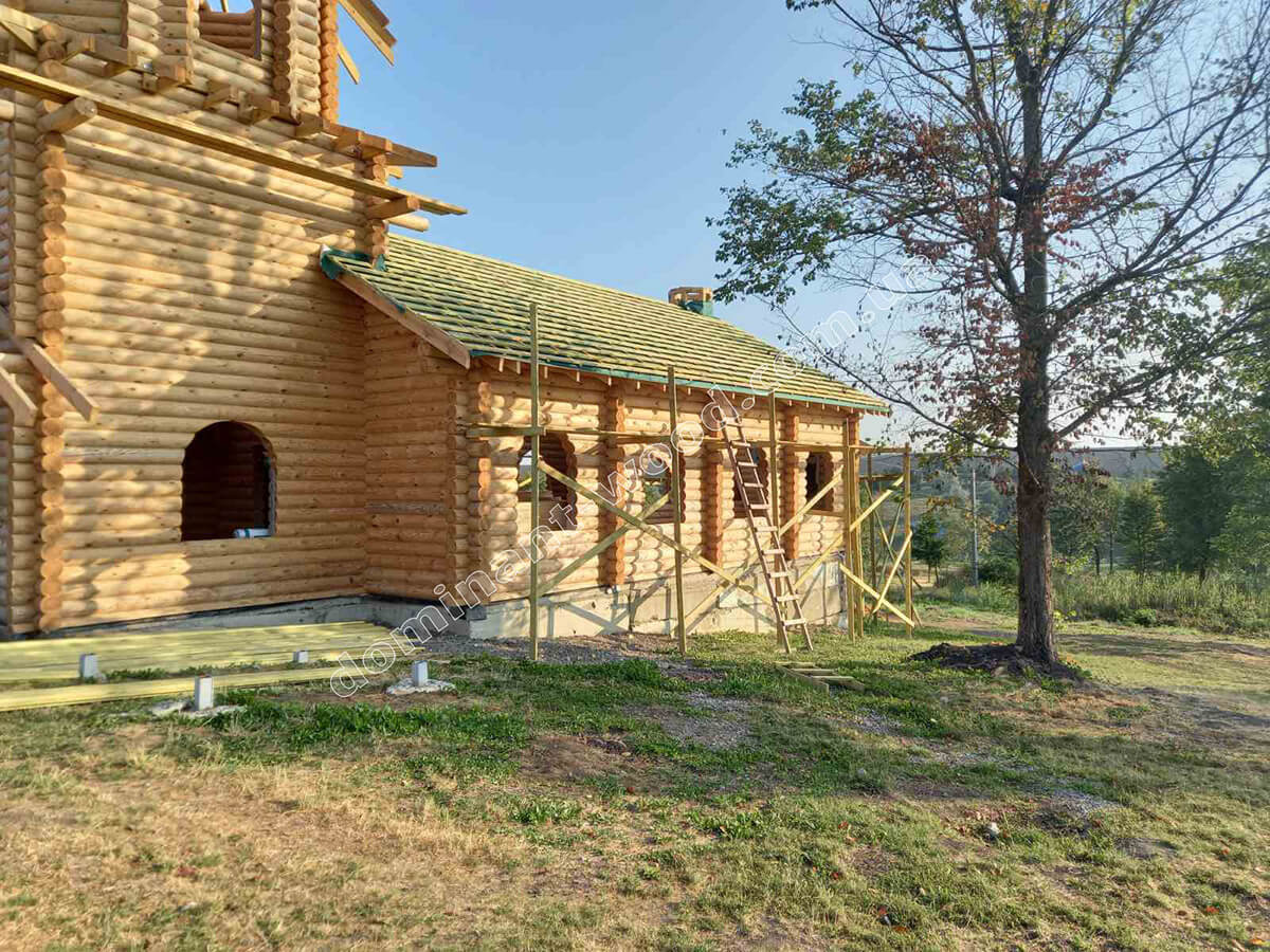 церковь из бруса Индивидуальный заказ: церковь для монастырского комплекса №6