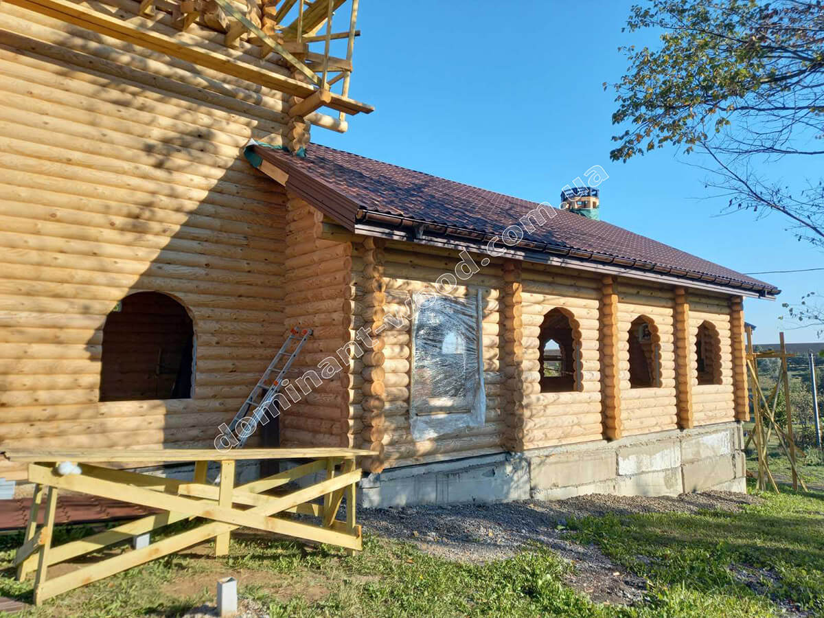 церковь из бруса Индивидуальный заказ: церковь для монастырского комплекса №7