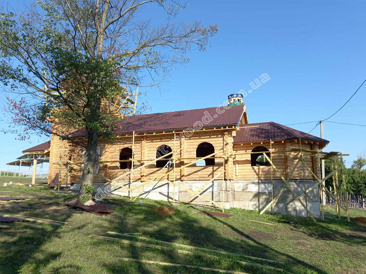 церковь из бруса Индивидуальный заказ: церковь для монастырского комплекса №11