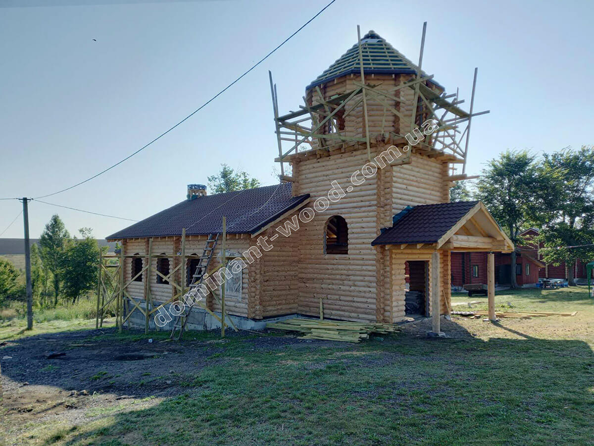 церковь из бруса Индивидуальный заказ: церковь для монастырского комплекса №13