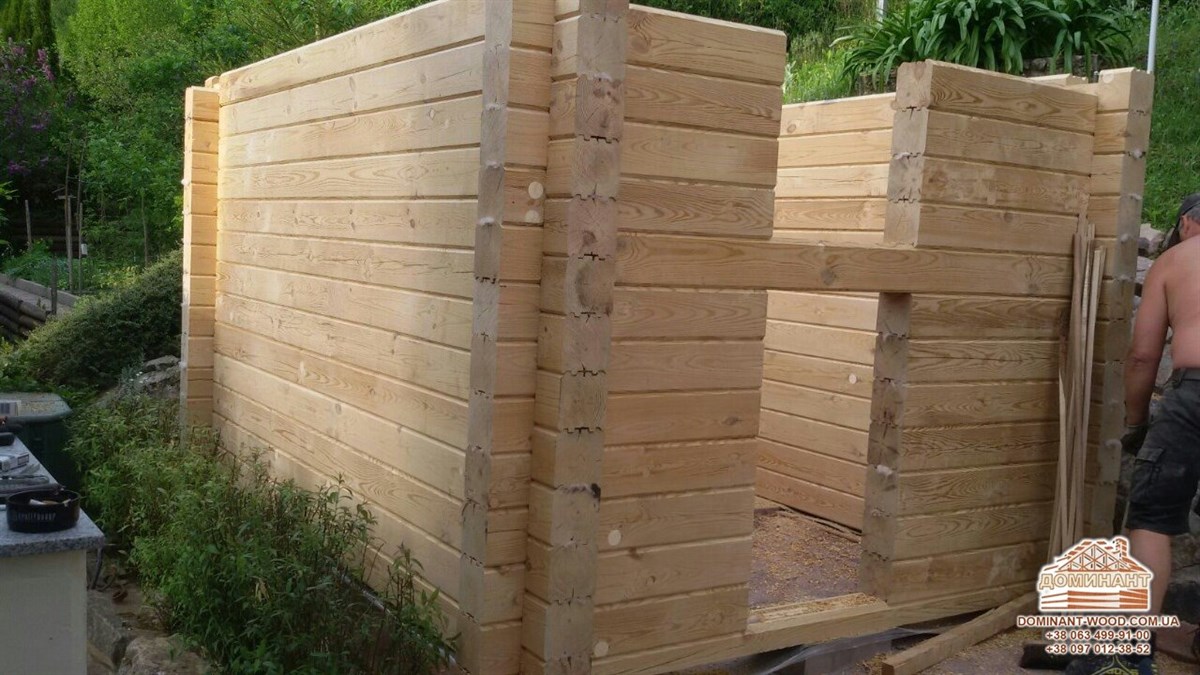 Проекти дерев’яних будинків – наш проект з двох видів брусу №7