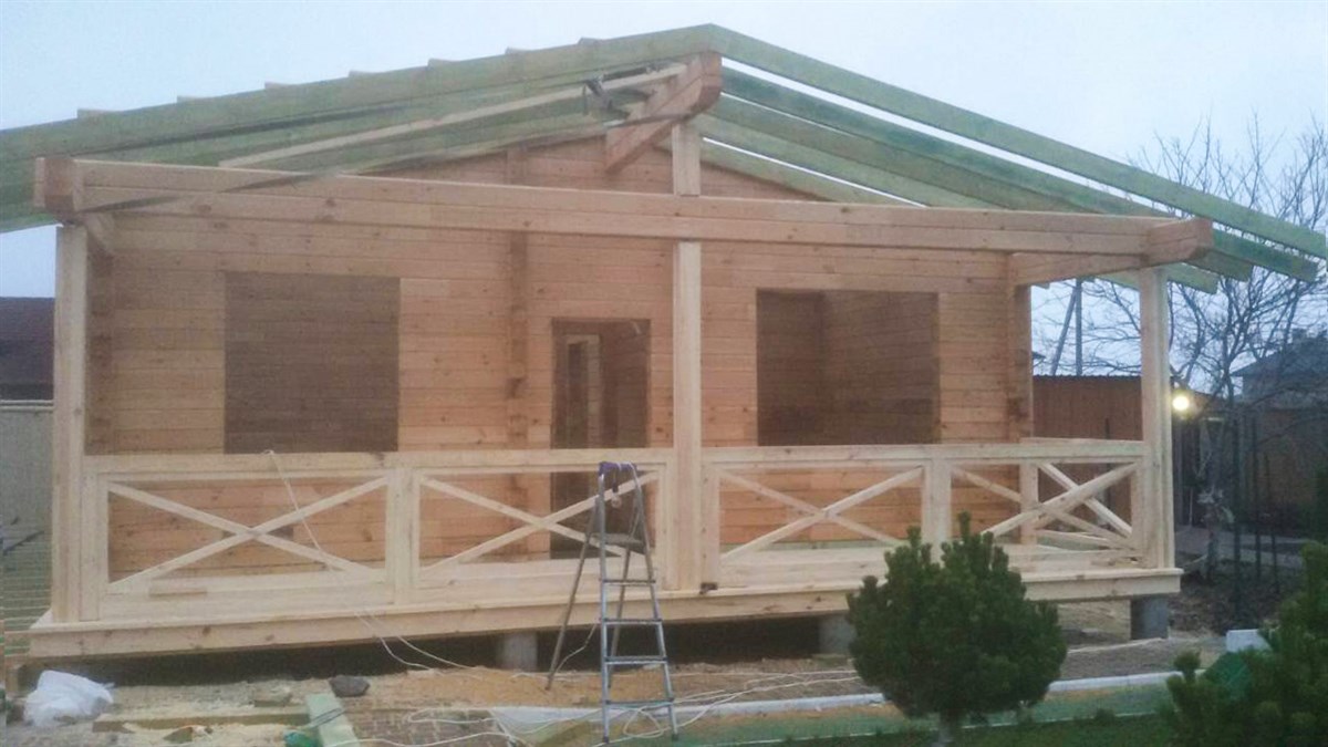 Арнеда2 Оригінальний будиночок з сухого брусу для дачі №15