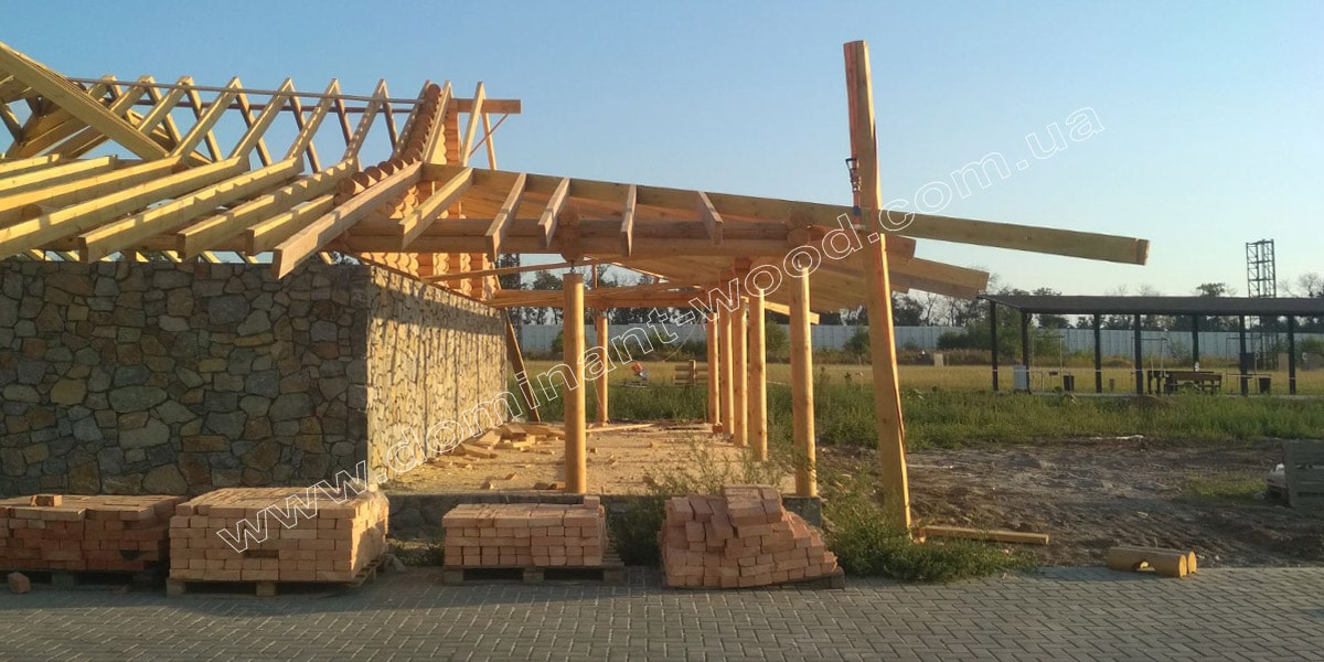 Банкетний зал: комбінуємо дерево з каменем Банкетний зал: комбінуємо дерево з каменем №10