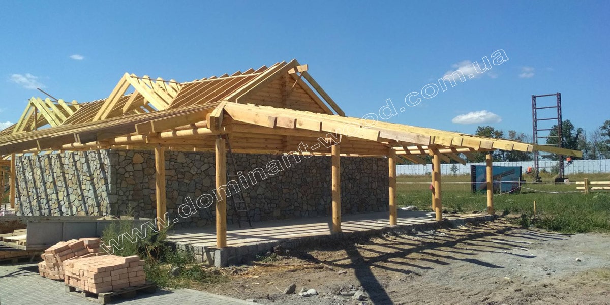 Банкетний зал: комбінуємо дерево з каменем Банкетний зал: комбінуємо дерево з каменем №11