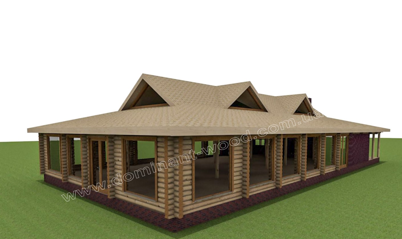 Банкетний зал: комбінуємо дерево з каменем Банкетний зал: комбінуємо дерево з каменем №4