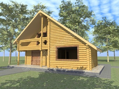 Готовий проект будинку 10х10 з бруса №4