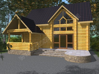 Готовий проект будинку 10х10 з бруса №5