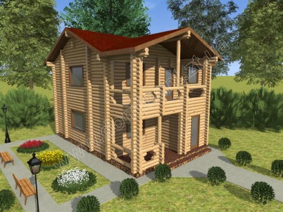 Готовий проект будинку 10х10 з бруса №3