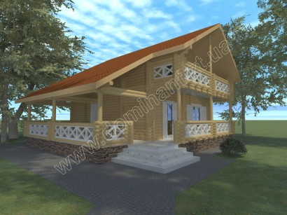 Готовий проект будинку 10х10 з бруса №7
