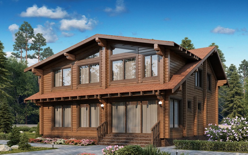Загородная вилла из бруса под ключ фото, цена