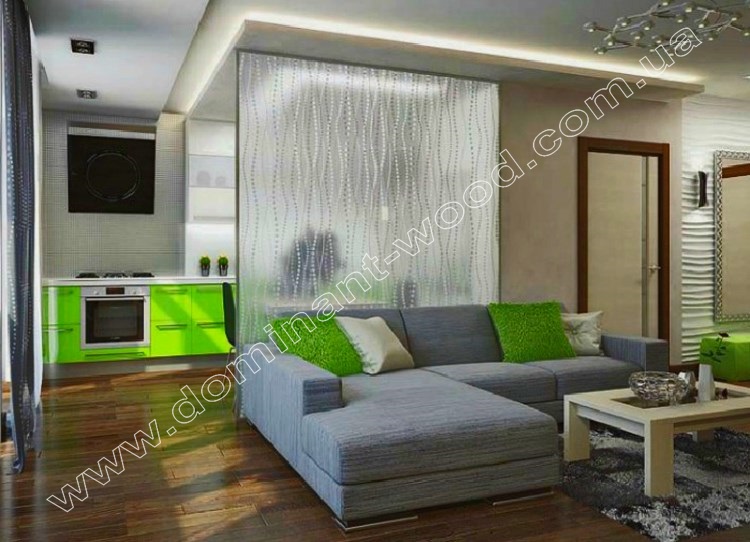 Зонування вітальні прозорими перегородками Інтер'єр вітальні - модний дизайн 2020 №14