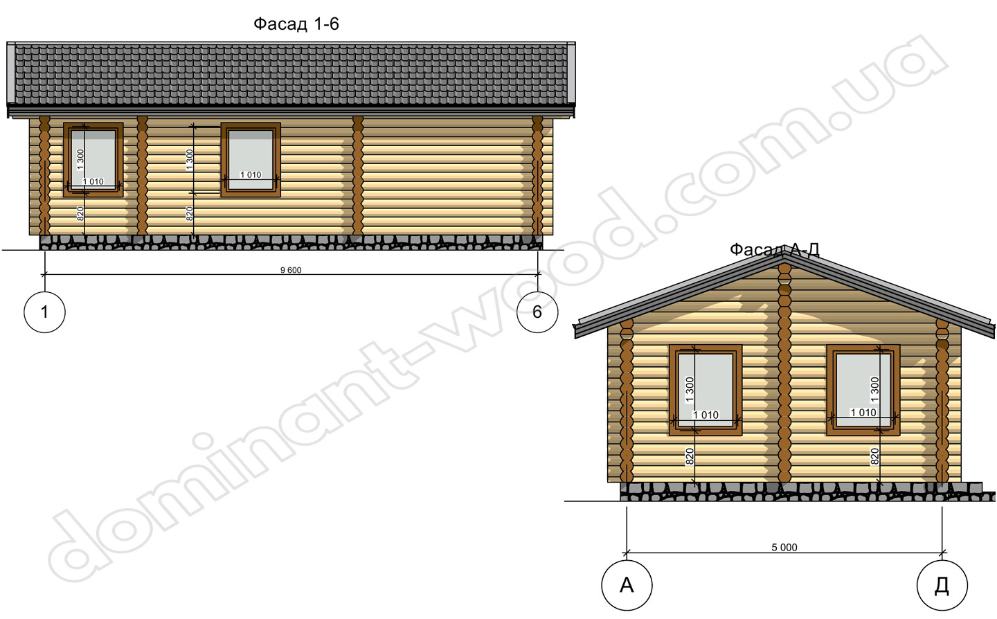 Технічний проєкт котеджу з оциліндрованого брусу Технічний проєкт котеджу з оциліндрованого брусу
