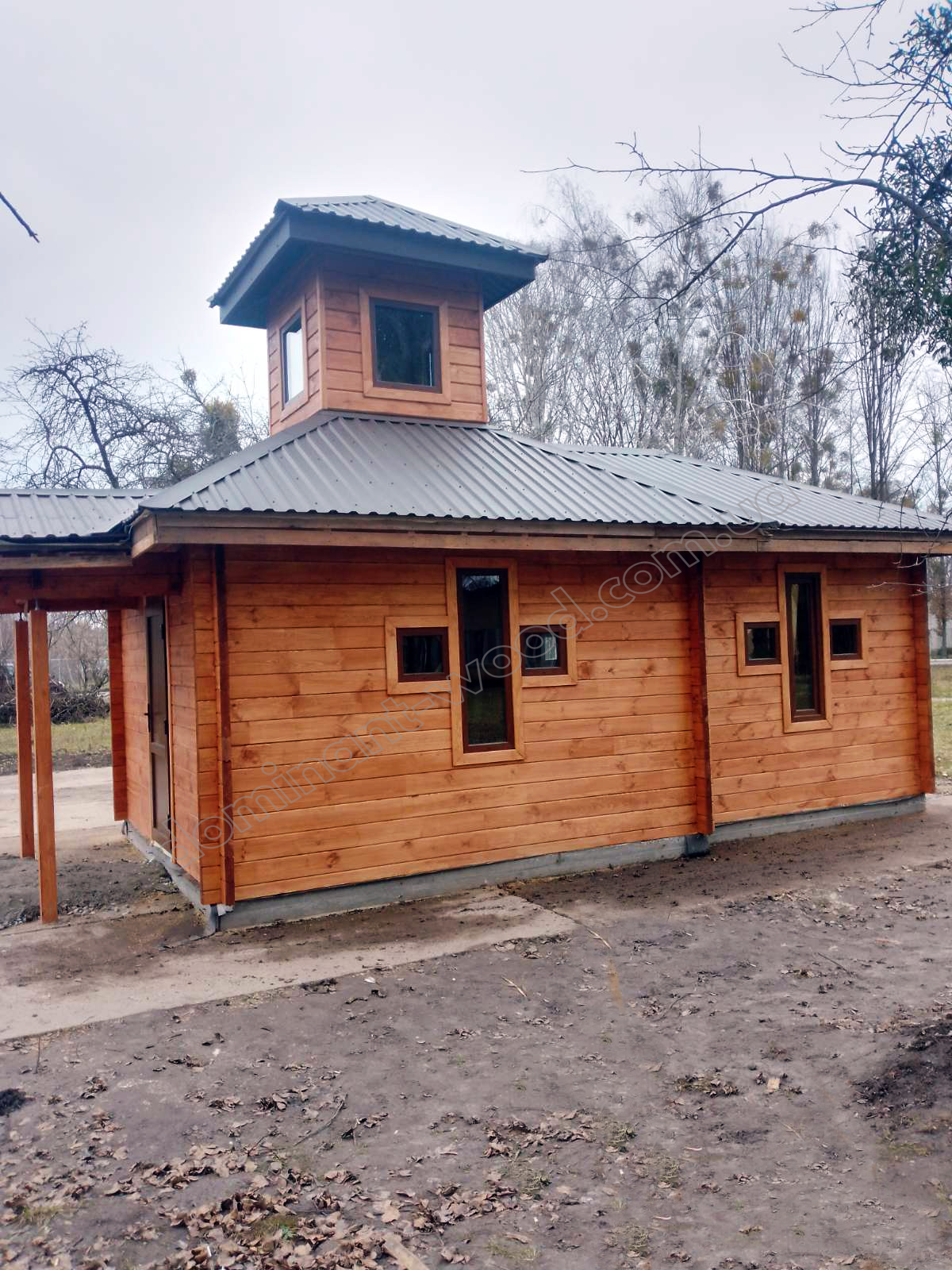 Каплиця з сухого профільованого брусу під ключ Каплиця з сухого профільованого брусу під ключ