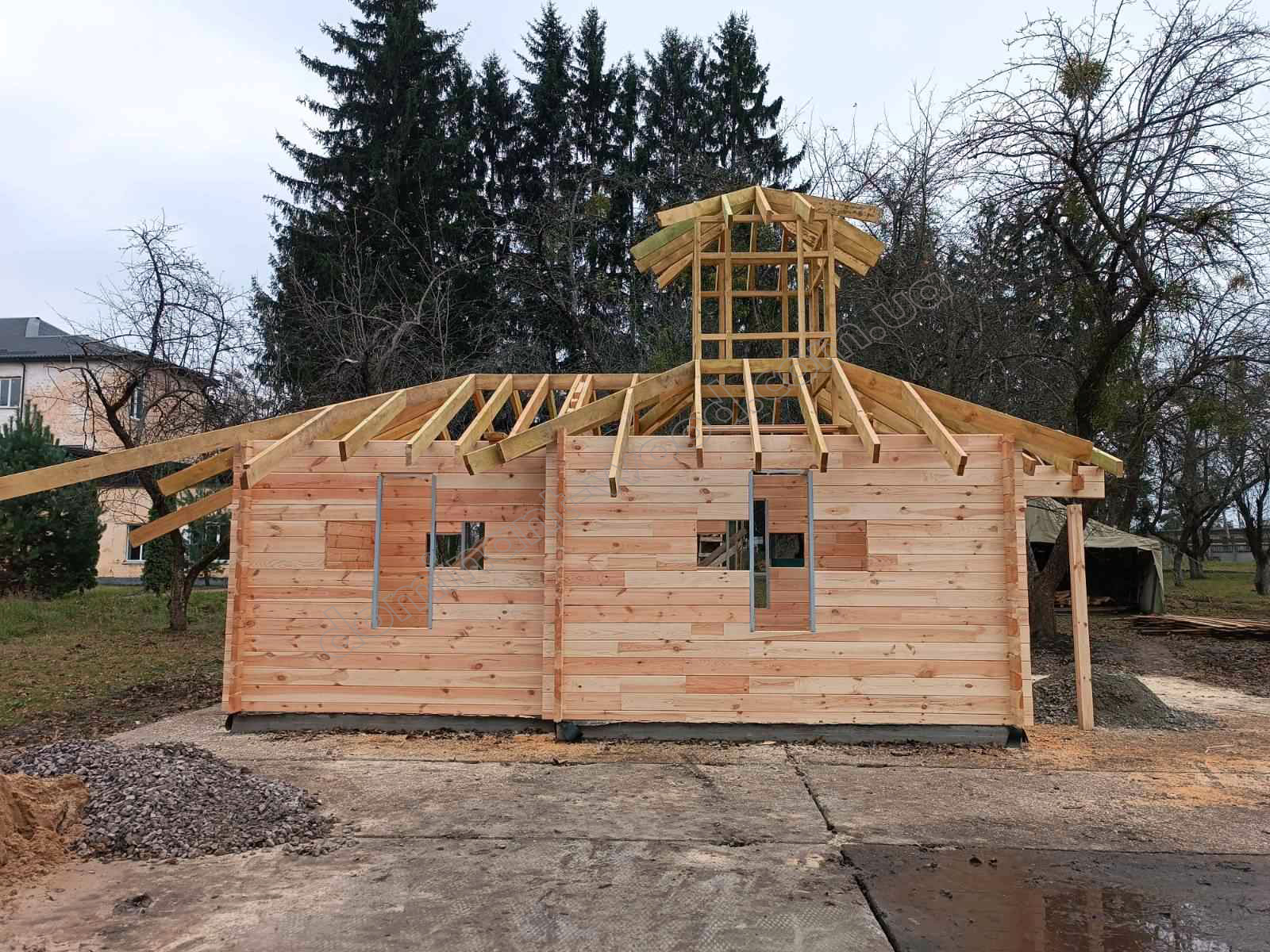 Готовий базовий комплект каплиці з брусу 60*150 мм Готовий базовий комплект каплиці з брусу 60*150 мм