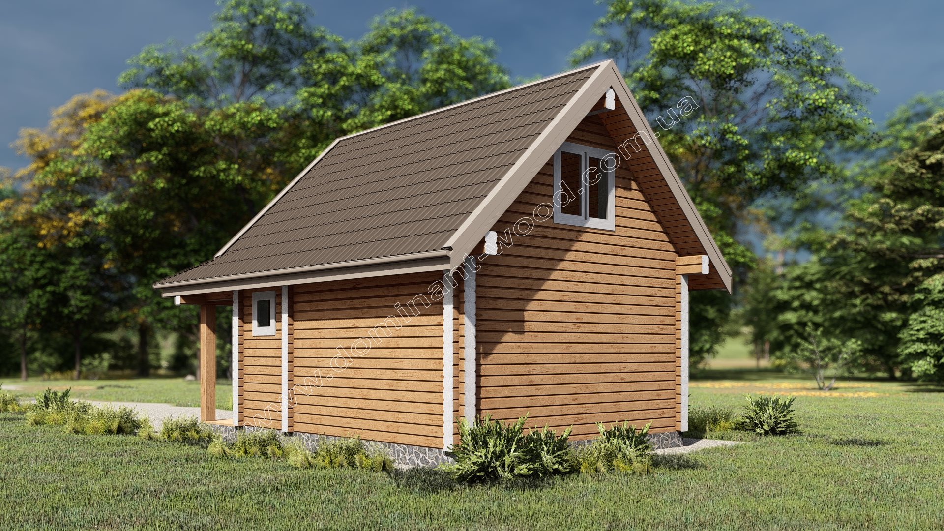 індивідуальний проект дерев'яного котеджу