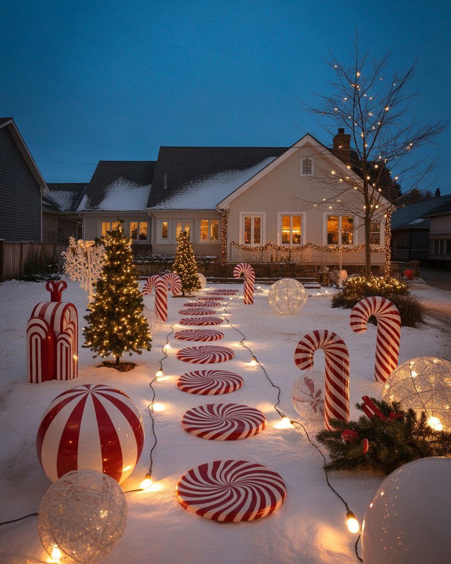 Льодяники на подвір’ї - ідеї новорічного декору 2026