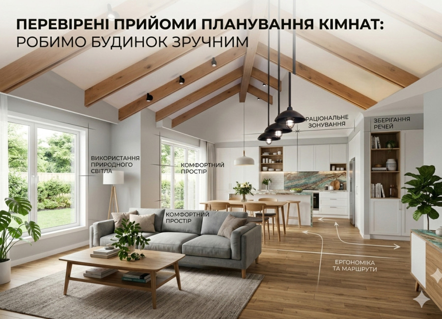 Перевірені прийоми планування кімнат: робимо будинок зручним